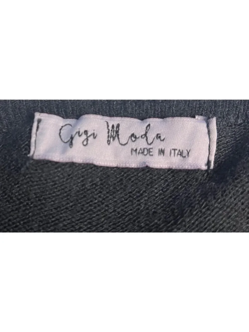 Gigi Moda Maya Knit Sweater With Metallic Brush Stroke Design - One Size f